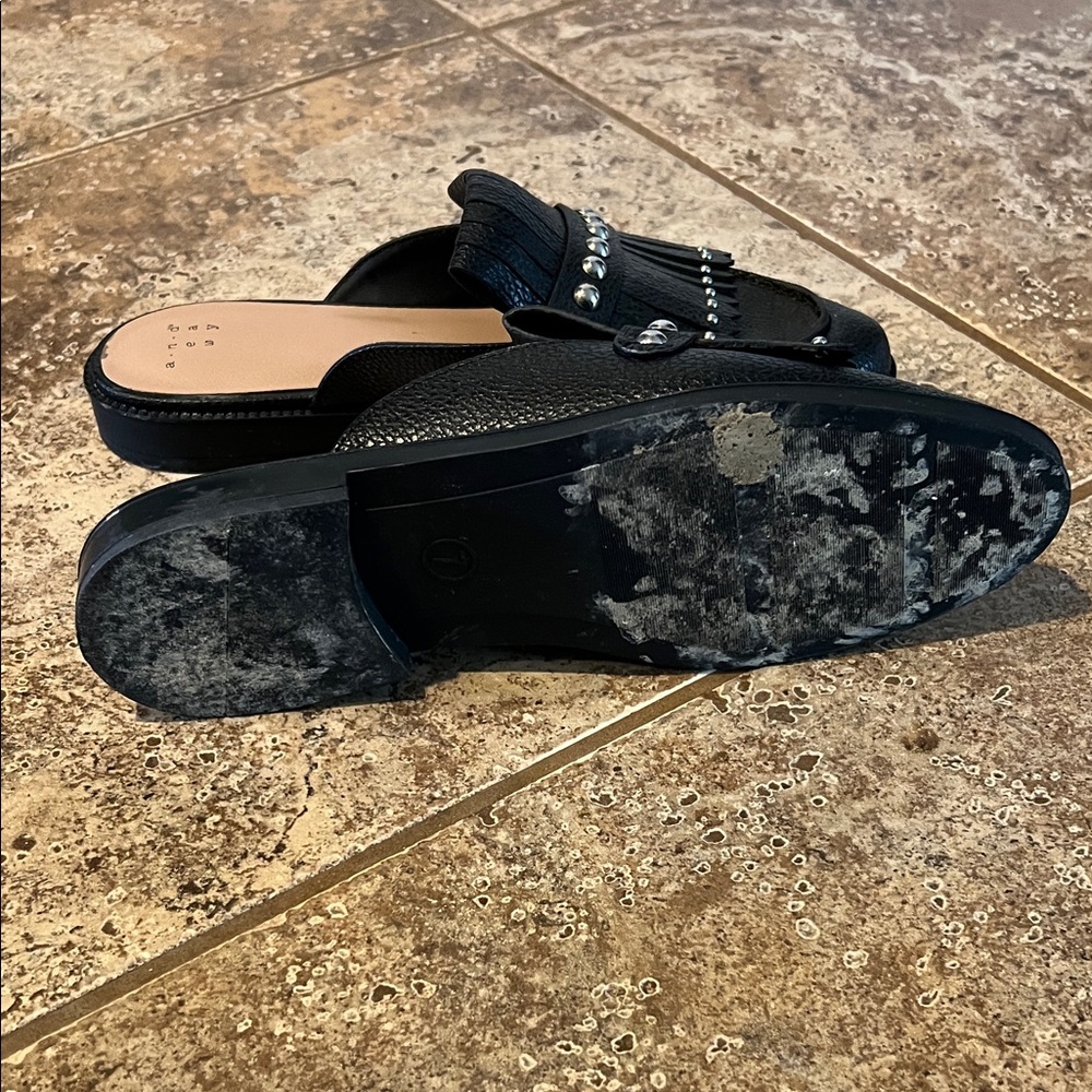 a new day Black Fringe Loafers with Silver Studs - Picture 5 of 5